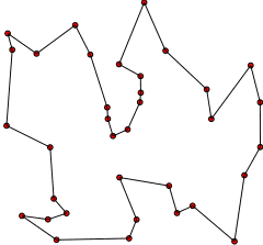 GLPK solution of a travelling salesman problem